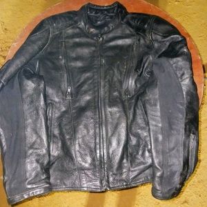 Wilson leather armored motorcycle jacket